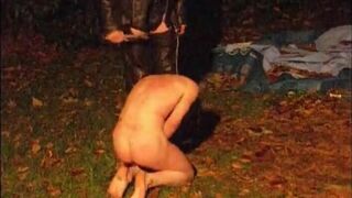 Obedient Soldier: Outdoor BDSM Spanking Session