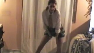 Esposa bailando en video casero amateur