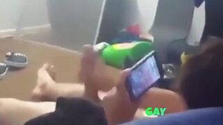 Asian Twink Cums While Watching Porn