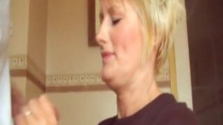 Mature Blonde Sally Taylor's Homemade Blowjob & Facial