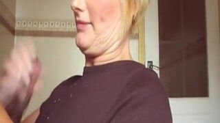 Mature Blonde Sally Taylor's Homemade Blowjob & Facial