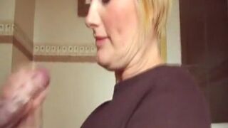 Mature Blonde Sally Taylor's Homemade Blowjob & Facial