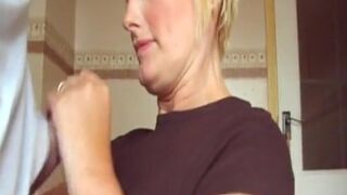 Mature Blonde Sally Taylor's Homemade Blowjob & Facial