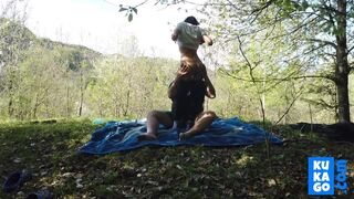 Outdoor Sex with My Boyfriend - Blowjob and More in the Forest!