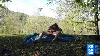 Outdoor Sex with My Boyfriend - Blowjob and More in the Forest!