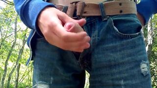 Spanked Twink Strips Outdoors