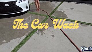 Car Wash Sex with Skinny Blonde Dylan Moore