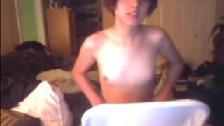 Crossdressing Twink on Webcam