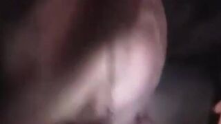 Brunette Coed's Sloppy BJ with Cumshot