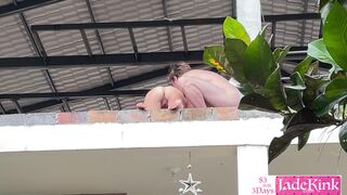 Amateur Kinky Exhibitionist Couple Fucking on Terrace Balcony