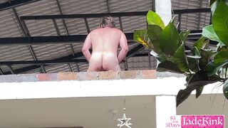 Amateur Kinky Exhibitionist Couple Fucking on Terrace Balcony