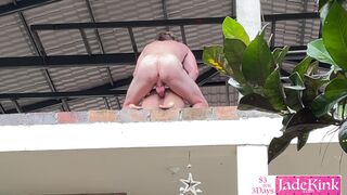 Amateur Kinky Exhibitionist Couple Fucking on Terrace Balcony