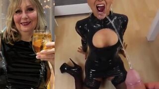 Pascal Porn Video - Shiny Rubber Latex Dress Porn Slut Housewife Anal Fucking Filmed