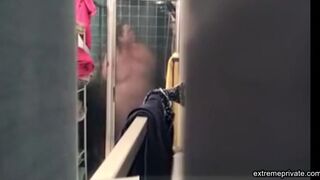 busty BBW stepmom spied in bathroom (hidden cam)