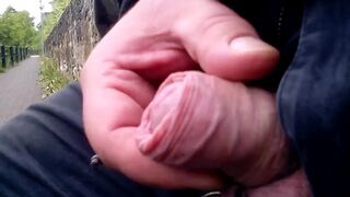 Outdoor Small Cock Masturbation Closeup