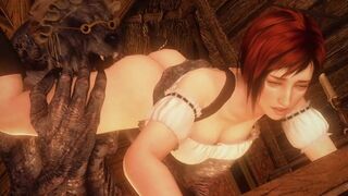 Mila from DOA rides the Wolfs – 3D