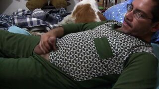 Big-Cock Daddy Plays Alone in Bed