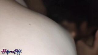 I'm back together with my stepbrother and his girlfriend almost caught us - Wet pinay got fucked and eat her pussy