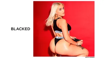 Blacked - Spicy Blonde Model Indica Monroe Is Jumping On A Pretty Big Black Dick