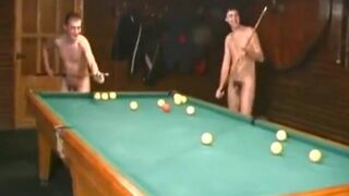 Nude Russian Soldiers Playing Pool