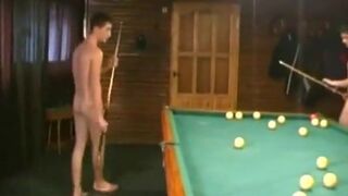 Nude Russian Soldiers Playing Pool