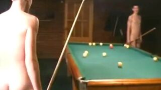 Nude Russian Soldiers Playing Pool