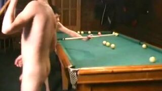 Nude Russian Soldiers Playing Pool