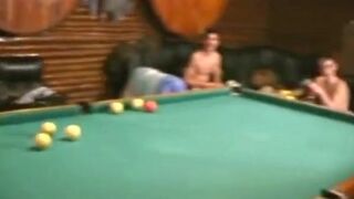 Nude Russian Soldiers Playing Pool