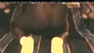 Cuckold Hubby Holds Down Wife Getting Fucked by BBC