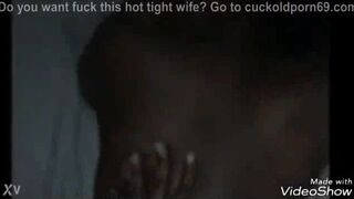 Pia Sofie's first black cock while her cuckold must watching