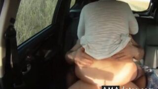 Amateur French Girl Gets Fucked Hard in the Car