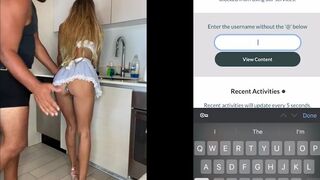 Milf gets fucked in the kitchen, leakwave