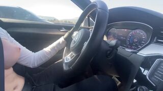 Public Quarantine Drive with Lovense Makes Her Crazy