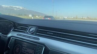 Public Quarantine Drive with Lovense Makes Her Crazy