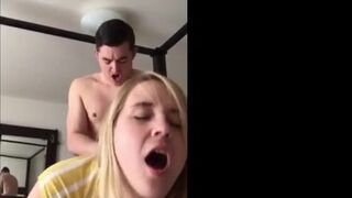 Blonde Amateur Enjoys Doggy-Style Pounding