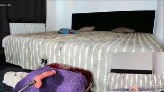 Throat Fucking My Girlfriend and fuck machine pussy fucking