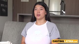 Huge boobs Japanese latina MILF casting