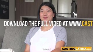 Huge boobs Japanese latina MILF casting