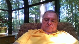 Grandpa Stroking on Webcam