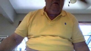 Grandpa Stroking on Webcam