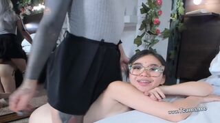 Asian Chick Sucking Transgirl's Stiff Dick