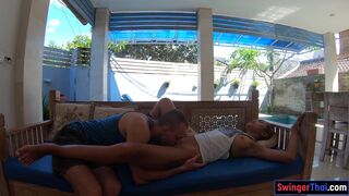 Thai GF beach visit and sex at home