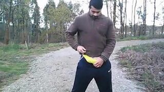 Portuguese Bear Strips and Shows His Big Cock