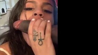 Begging Latina Sucks and Swallows BBC