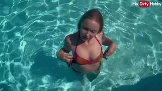 Emma Wolf is a horny cutie who fucks in the swimming pool