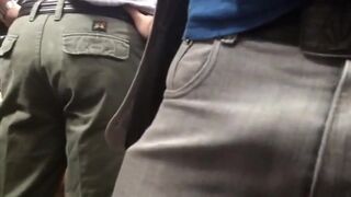 Hunk with a Big Bulge in Metro: Amateur Outdoor Adventure