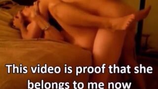 He owns her now: Anal creampie from a stranger.