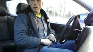 Wanking in the Car