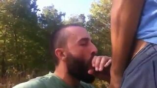 Big Cock Blowjob Outside