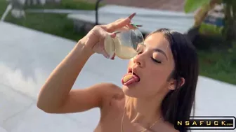 Stepsister Playing With Milk